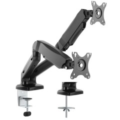 זרוע שולחנית כפולה ל-2 מסכים בגודל 17″–35″