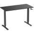 Manual height-adjustable computer desk — Black
