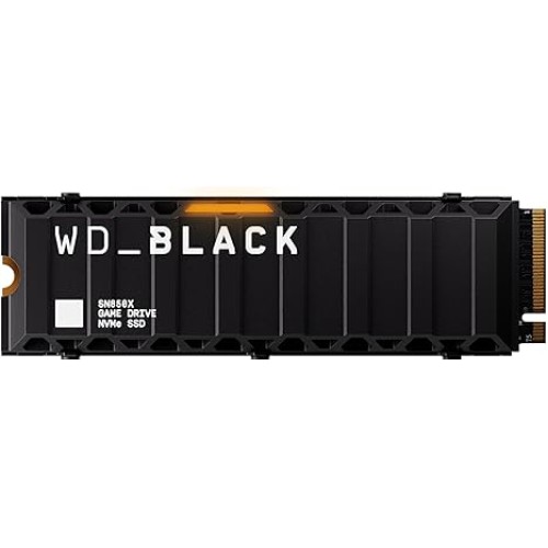 כונן SSD פנימי משחקי WD_BLACK SN850X NVMe עם רדיאטור בנפח 8TB תומך ב-PlayStation 5