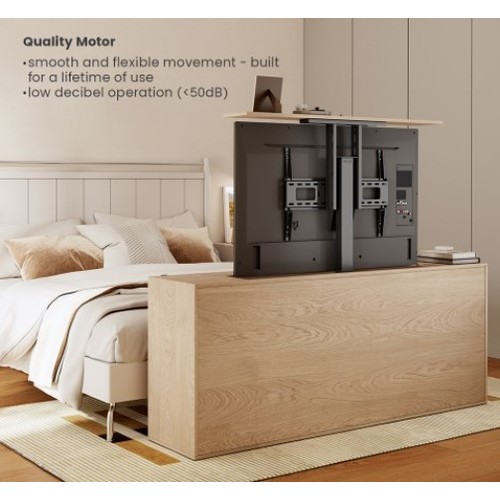 מתקן טלוויזיה חשמלי מתכוונן (Motorized TV Lift) למסכים בגודל 37″–80″