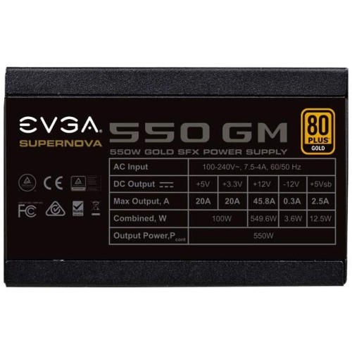 ספק כוח SFX 550W EVGA Gold FM 26.8 x 9.7 x 19.5 cm