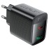 Быстрое сетевое зарядное устройство A106 PD45W (USB-C + USB-A) с европейской вилкой (EU), черное