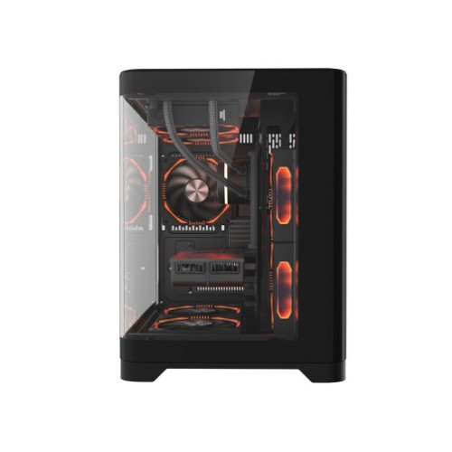 1STPLAYER UV5 with 3x AR RGB Fans, Hub + Remote, Black Case