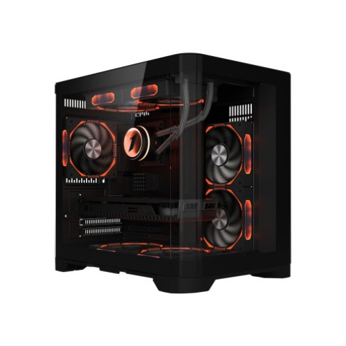 1STPLAYER UV5 with 3x AR RGB Fans, Hub + Remote, Black Case