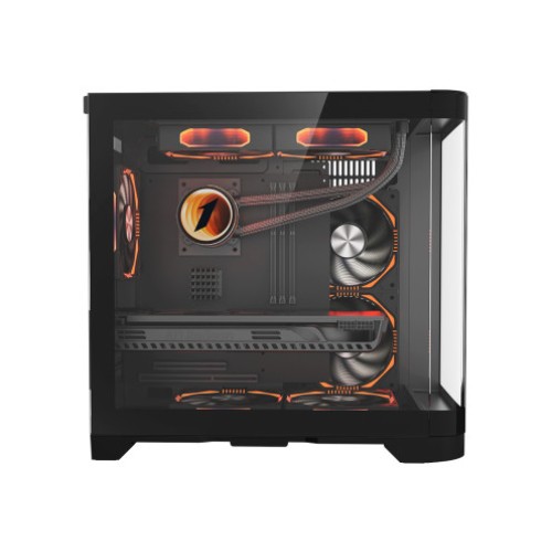 1STPLAYER UV5 with 3x AR RGB Fans, Hub + Remote, Black Case