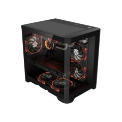 1STPLAYER UV5 with 3x AR RGB Fans, Hub + Remote, Black Case
