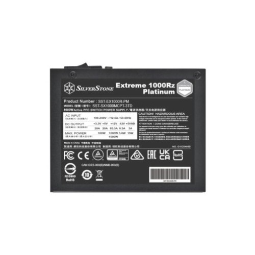 Power Supply SILVERSTONE Extreme 1000RZ 1000W 80+ Platinum Fully Modular