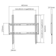 מתקן תליה לטלוויזיה צמוד קיר VM-104
