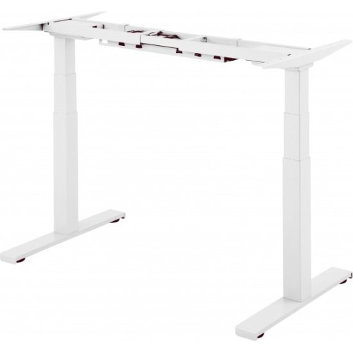 Electric sit-stand desk with dual motors (Standard) — White