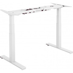 Electric sit-stand desk with dual motors (Standard) — White