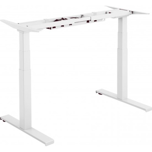 Electric sit-stand desk with dual motors (Standard) — White