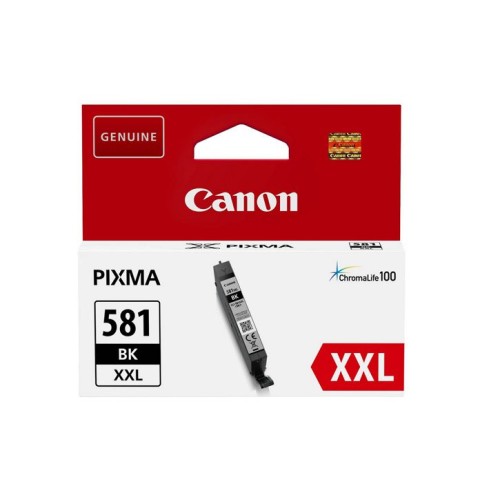 מחסנית דיו שחורה מקורית Canon CLI-581XXLBK בתפוקה גבוהה למדפסות Canon PIXMA
