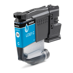 Brother LC521C Original Cyan Ink Cartridge for DCP-J1260W / DCP-J1310DW / DCP-J1313DW / DCP-J1360DW / DCP-J1460DW