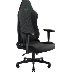 Игровое кресло Iskur V2 X (Черная ткань) — черный/зеленый