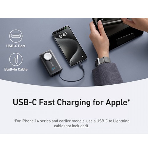 סוללת גיבוי Anker MagGo Power Bank 10000mAh 35W ל-Apple Watch