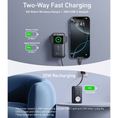 סוללת גיבוי Anker MagGo Power Bank 10000mAh 35W ל-Apple Watch