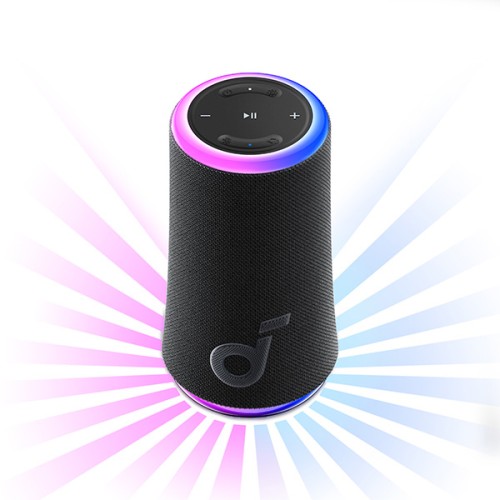 רמקול נייד Anker Soundcore Glow עם תאורת RGB — שחור