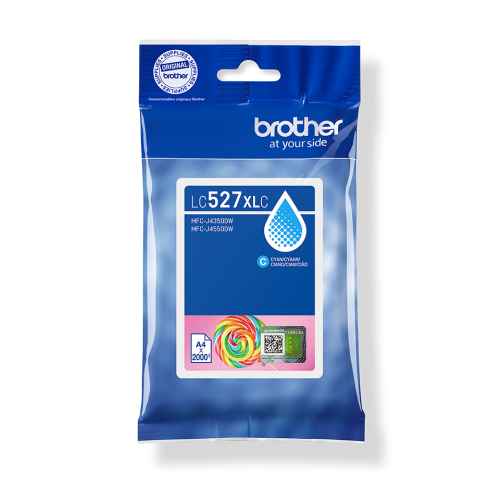Brother LC527XLC Original XL Cyan Ink Cartridge for MFC-J4350DW / MFC-J4550DW / MFC-J6760DW / MFC-J6960DW / MFC-J6975DW / MFC-J6977DW