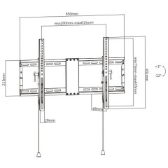 מתקן תליה לטלוויזיה צמוד קיר עם הטיה VM-112