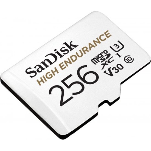 SanDisk Max Endurance Micro SDXC memory card with a capacity of 256GB