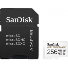 SanDisk Max Endurance Micro SDXC memory card with a capacity of 256GB