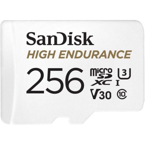 SanDisk Max Endurance Micro SDXC memory card with a capacity of 256GB