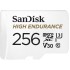 SanDisk Max Endurance Micro SDXC memory card with a capacity of 256GB