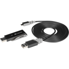 אוזניות גיימינג אלחוטיות לבנות Corsair VOID RGB ELITE Wireless 7.1  – White