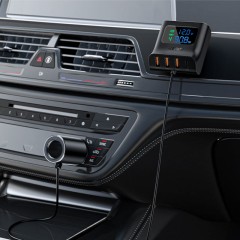 Быстрое автомобильное зарядное устройство HUB B8 (3xUSB-A + 1xUSB-C)