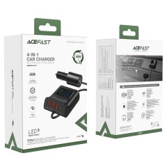 Быстрое автомобильное зарядное устройство HUB B8 (3xUSB-A + 1xUSB-C)