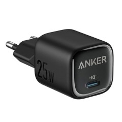 Compact Anker USB-C 25W Wall Charger — Black
