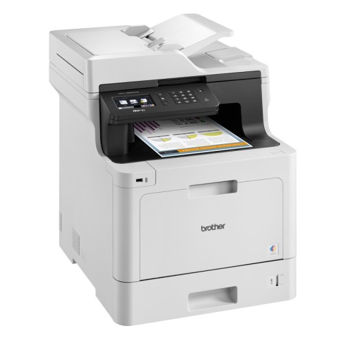 Brother MFC-L8690CDW Wi-Fi Color Laser Multifunction Printer with Scanner, Copier and Fax — White