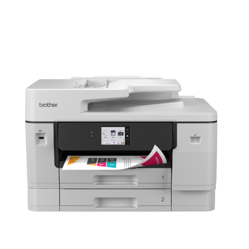 Беспроводное струйное МФУ Brother MFC-J6960DW A3 4-в-1 с автоматической двусторонней печатью, двухсторонним сканированием, ADF и факсом — белый