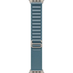 שעון Apple Watch Ultra 3 בגודל 49 מ"מ עם GPS + Cellular בצבע Natural Titanium עם רצועת Light Blue Alpine Loop — מידה Large (2025)