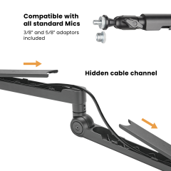 זרוע מיקרופון מקצועית לאולפן
