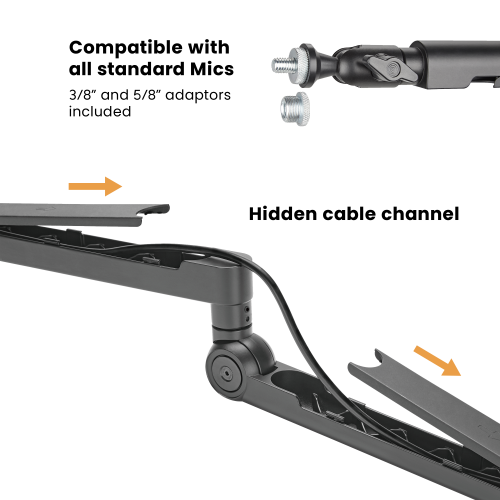 זרוע מיקרופון מקצועית לאולפן