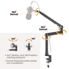 זרוע מיקרופון מקצועית לאולפן