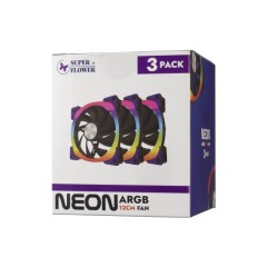 Комплект вентиляторов SUPER FLOWER NEON ARGB 120 мм чёрный (3 шт.)