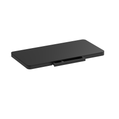 Desktop with drawer — black