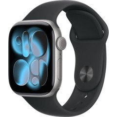 שעון Apple Watch 42mm Series 11 GPS + Cellular בצבע Space Gray Aluminium עם רצועת Black Sport Band M/L (2025)