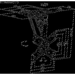 Motorized Flip-Down Swivel TV Ceiling Mount PLB-M0544DS