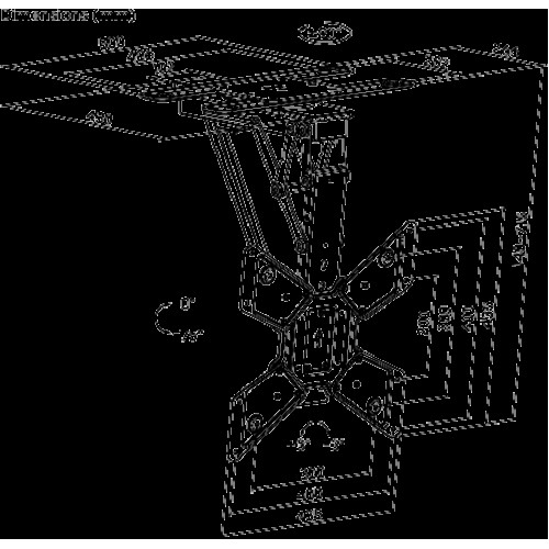 Motorized Flip-Down Swivel TV Ceiling Mount PLB-M0544DS