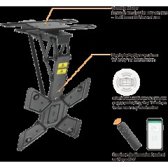 Motorized Flip-Down Swivel TV Ceiling Mount PLB-M0544DS