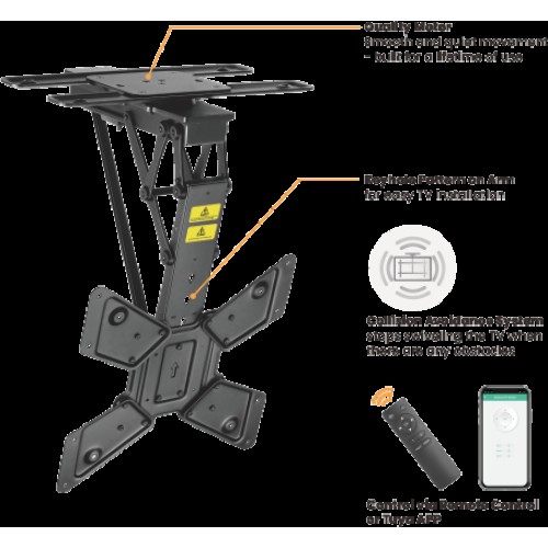 Motorized Flip-Down Swivel TV Ceiling Mount PLB-M0544DS