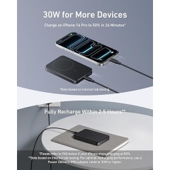 סוללת גיבוי מגנטית Anker MagGo Power Bank 10000mAh (Slim) — שחור