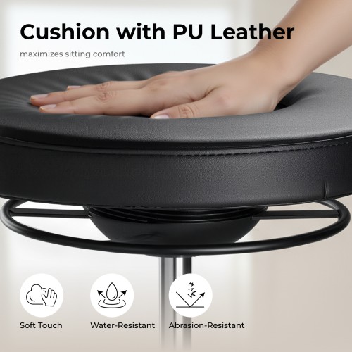 Эргономичный табурет с регулируемой высотой — черная