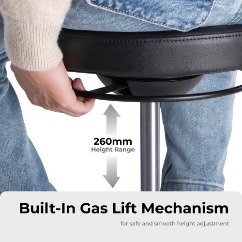 Эргономичный табурет с регулируемой высотой — черная