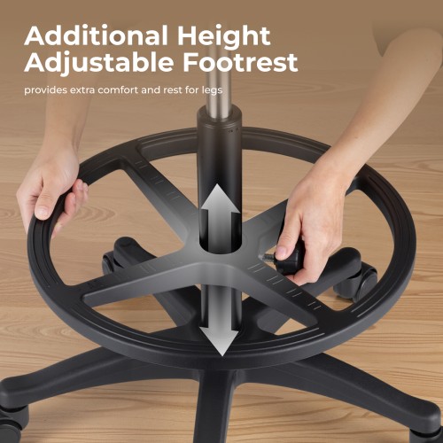 Эргономичный табурет с регулируемой высотой — черная