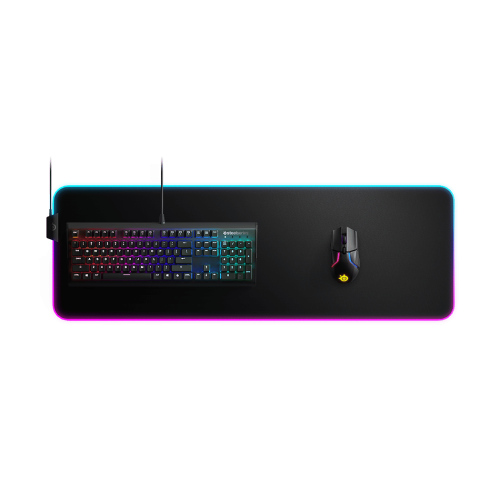 XL расширенный RGB коврик для мыши и клавиатуры Steelseries QcK Prism Cloth XL