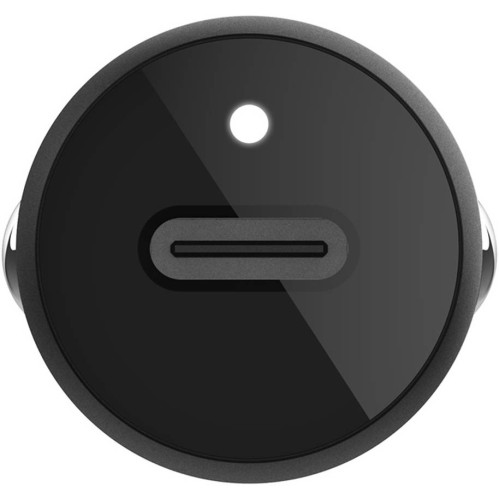 Автомобильное зарядное устройство Belkin USB-C + кабель USB-C на Lightning 1 метр (черный)